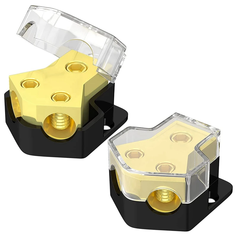12V Power Distribution Block Car Audio Splitter 2 Way 0/2/4 Gauge In 4/6/8 Gauge Out Ground Distribution Block Amp
12V Power Distribution Block Car Audio Splitter 2 Way 0/2/4 Gauge In 4/6/8 Gauge Out Ground Distribution Block Amp