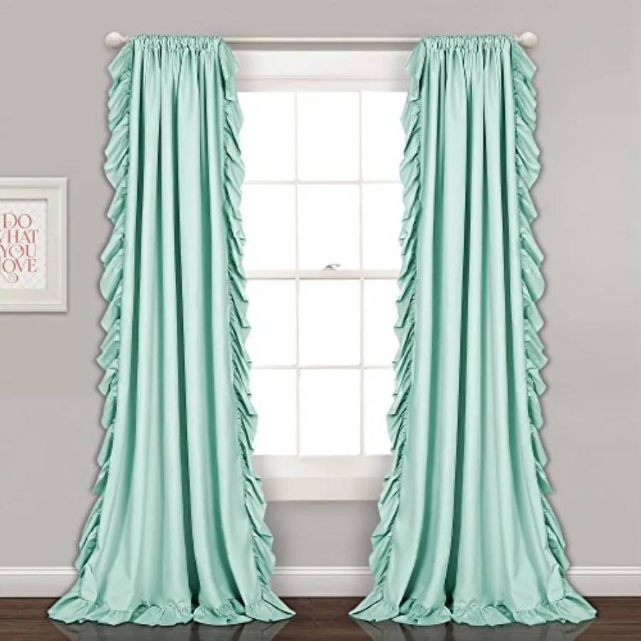 Reyna Ruffle Window Curtain Panel Set Pair 54" W x 84" L - Flowy Curtain - Romantic Ruffle Curtains for Bedroom Living room or
Reyna Ruffle Window Curtain Panel Set Pair 54" W x 84" L - Flowy Curtain - Romantic Ruffle Curtains for Bedroom Living room or