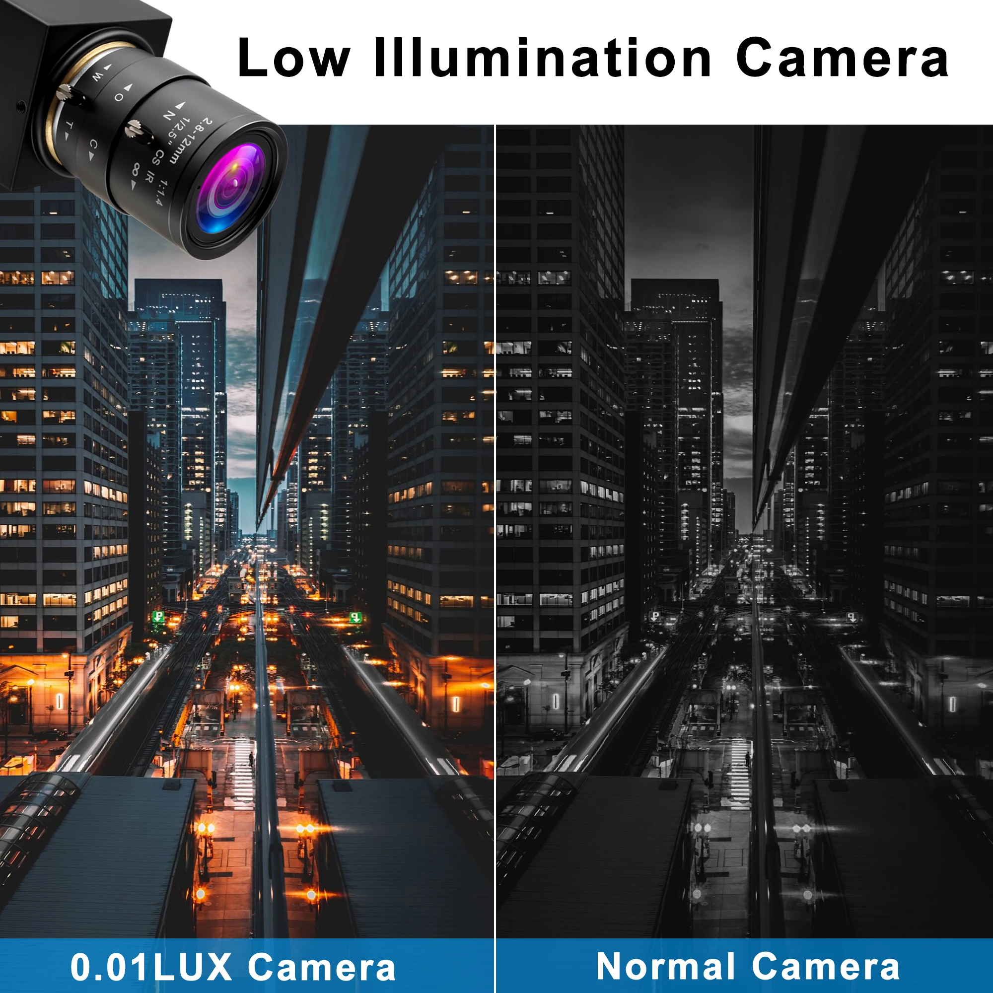 ELP 1080P Optical Zoom Low Light Mini USB Camera Low Illumination 0.01Lux Webcam with Manual CS 2.8-12/5-50mm Lens
ELP 1080P Optical Zoom Low Light Mini USB Camera Low Illumination 0.01Lux Webcam with Manual CS 2.8-12/5-50mm Lens