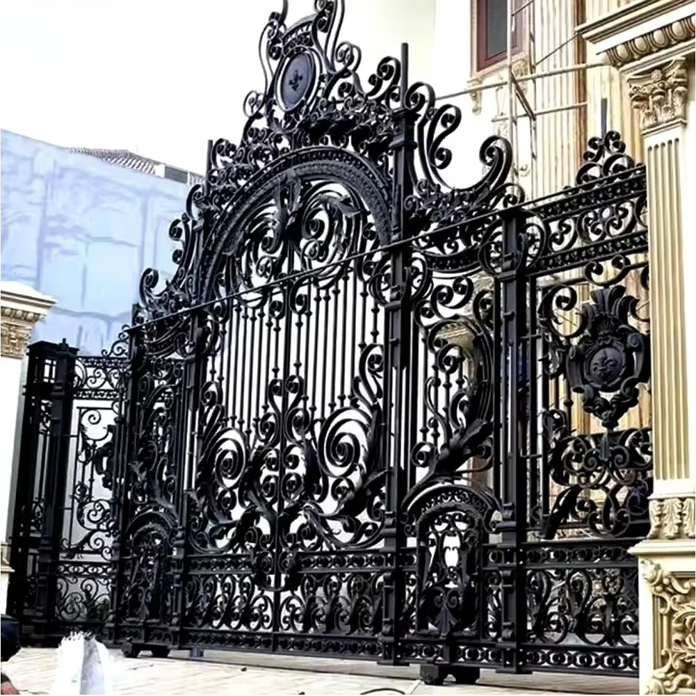 Custom wrought iron garden door, steel house door design household steel front door
Custom wrought iron garden door, steel house door design household steel front door