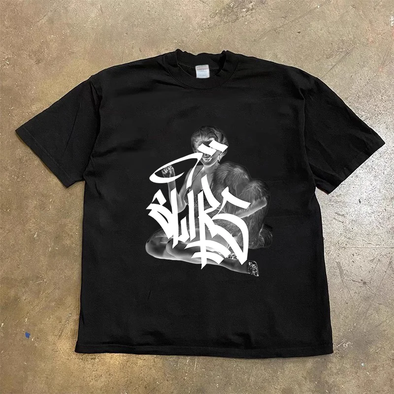 Y2K American men's and women's printed pullover T-shirt oversized T-shirt casual short sleeved couple T-shirt grunge aesthetic
Y2K American men's and women's printed pullover T-shirt oversized T-shirt casual short sleeved couple T-shirt grunge aesthetic