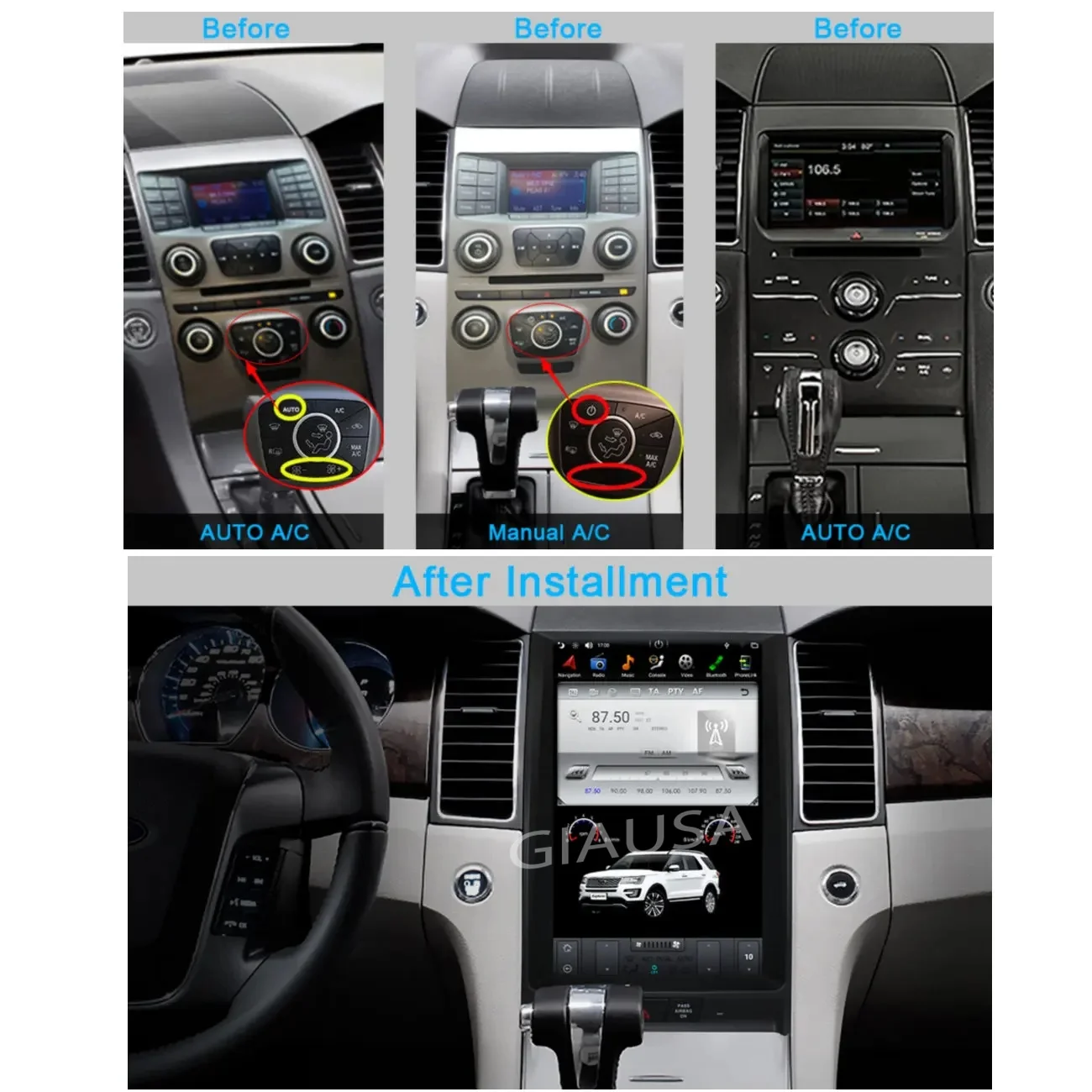 8+256 For Ford Taurus 2010-2018 Radio Screen Car GPS Navigatio Auto Multimedia Player Radio Tape Recorder Head unit Carplay
8+256 For Ford Taurus 2010-2018 Radio Screen Car GPS Navigatio Auto Multimedia Player Radio Tape Recorder Head unit Carplay
