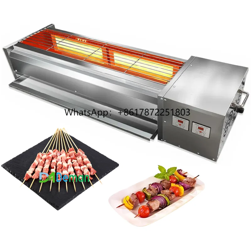 Commercial Electric Grill with Two Sides Heating Smokeless Barbecue Grill Digital Temperature Control Skewers Kebab Stove
Commercial Electric Grill with Two Sides Heating Smokeless Barbecue Grill Digital Temperature Control Skewers Kebab Stove