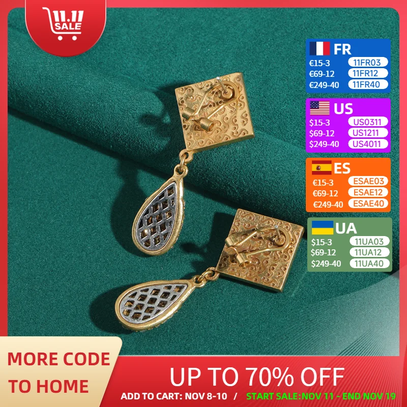 Vintage Square Drop Earrings Gold Color Green Zircon Classic For Women Luxury Quality Jewelry Elegant Rhinestone Wedding Party
Vintage Square Drop Earrings Gold Color Green Zircon Classic For Women Luxury Quality Jewelry Elegant Rhinestone Wedding Party