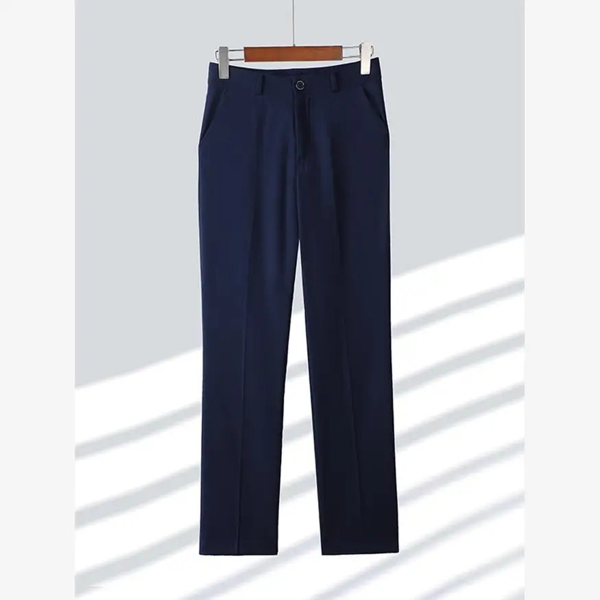 Деловые женские брюки синего цвета 2024: Новинка, прямой крой, на молнии, со средней посадкой, длинные, для профессиональных женщин
Деловые женские брюки синего цвета 2024: Новинка, прямой крой, на молнии, со средней посадкой, длинные, для профессиональных женщин