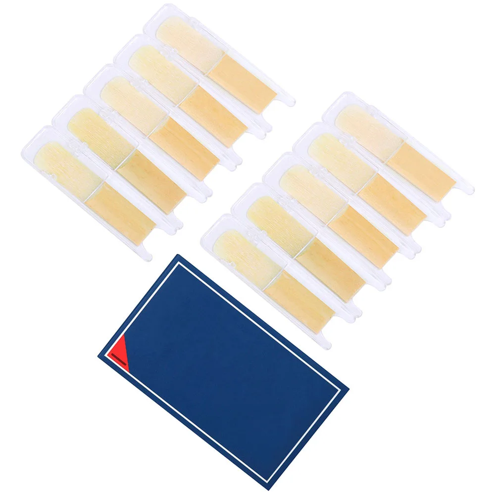 10pcs High Pitch Saxophone Reeds 2.5 Medium Strength Smooth Surface Long Lasting For Beginner Professional Use Sax Reeds 
10pcs High Pitch Saxophone Reeds 2.5 Medium Strength Smooth Surface Long Lasting For Beginner Professional Use Sax Reeds