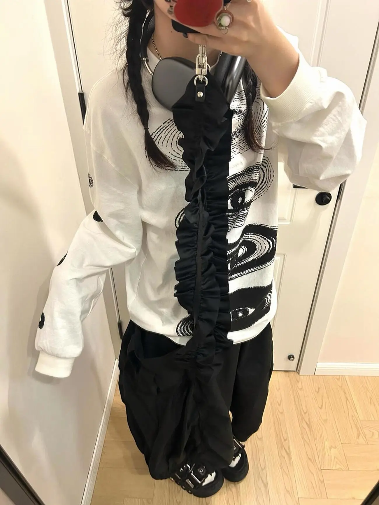 Sakura Vintage Creative Universe Ring Print Long Sleeve Cotton Loose T-Shirt Sweatshirt Lazy Pure Cotton Top for Women
Sakura Vintage Creative Universe Ring Print Long Sleeve Cotton Loose T-Shirt Sweatshirt Lazy Pure Cotton Top for Women