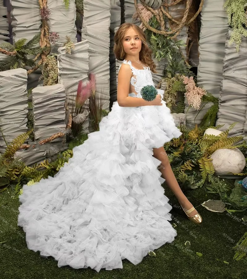 Customized Flower Girl Dress for Wedding 2 Piece Applique Princess Pageant Frock Detachable Train Kids Tiered Tulle Party Gowns
Customized Flower Girl Dress for Wedding 2 Piece Applique Princess Pageant Frock Detachable Train Kids Tiered Tulle Party Gowns