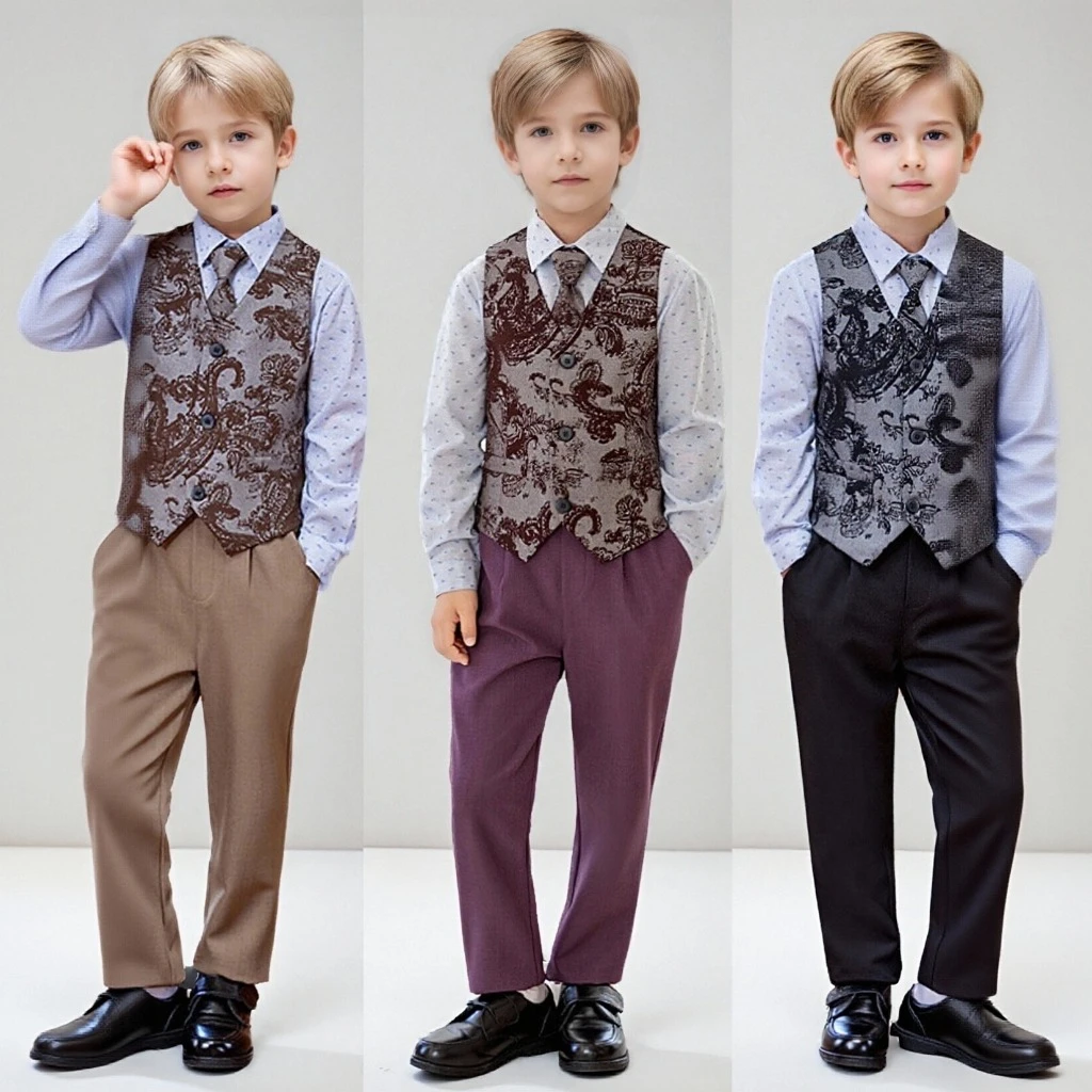 Boys Suit Set Fashion Oriental Dragon Print Little Gentleman Tuxedo Vest Outfits Spring Fall Teens Kids Birthday Wedding Costume
Boys Suit Set Fashion Oriental Dragon Print Little Gentleman Tuxedo Vest Outfits Spring Fall Teens Kids Birthday Wedding Costume