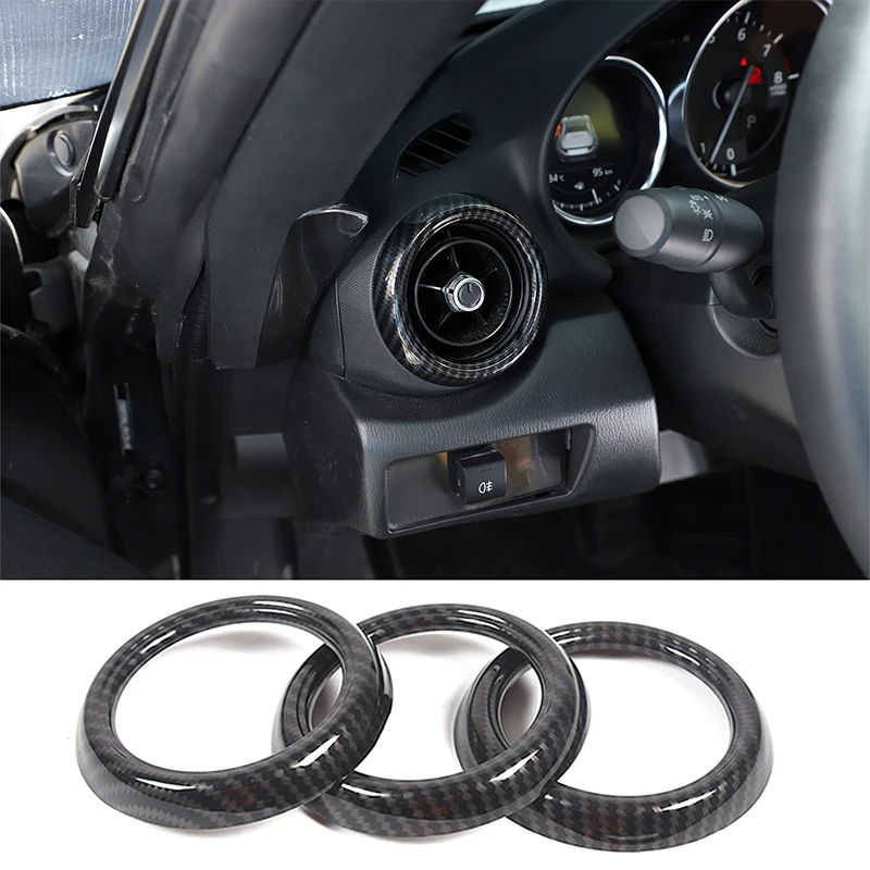 For 2016-2023 Mazda MX-5 ABS carbon fiber car dashboard air outlet decorative ring sticker car interior accessories 3Pcs
For 2016-2023 Mazda MX-5 ABS carbon fiber car dashboard air outlet decorative ring sticker car interior accessories 3Pcs
