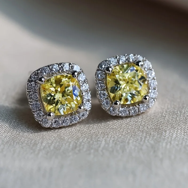 SGARIT Natural Lemon Quartz Earrings 925 Sterling Silver 6.5mm Cushion Cut Drop Dangle Earrings Fine Jewelry for Women 
SGARIT Natural Lemon Quartz Earrings 925 Sterling Silver 6.5mm Cushion Cut Drop Dangle Earrings Fine Jewelry for Women