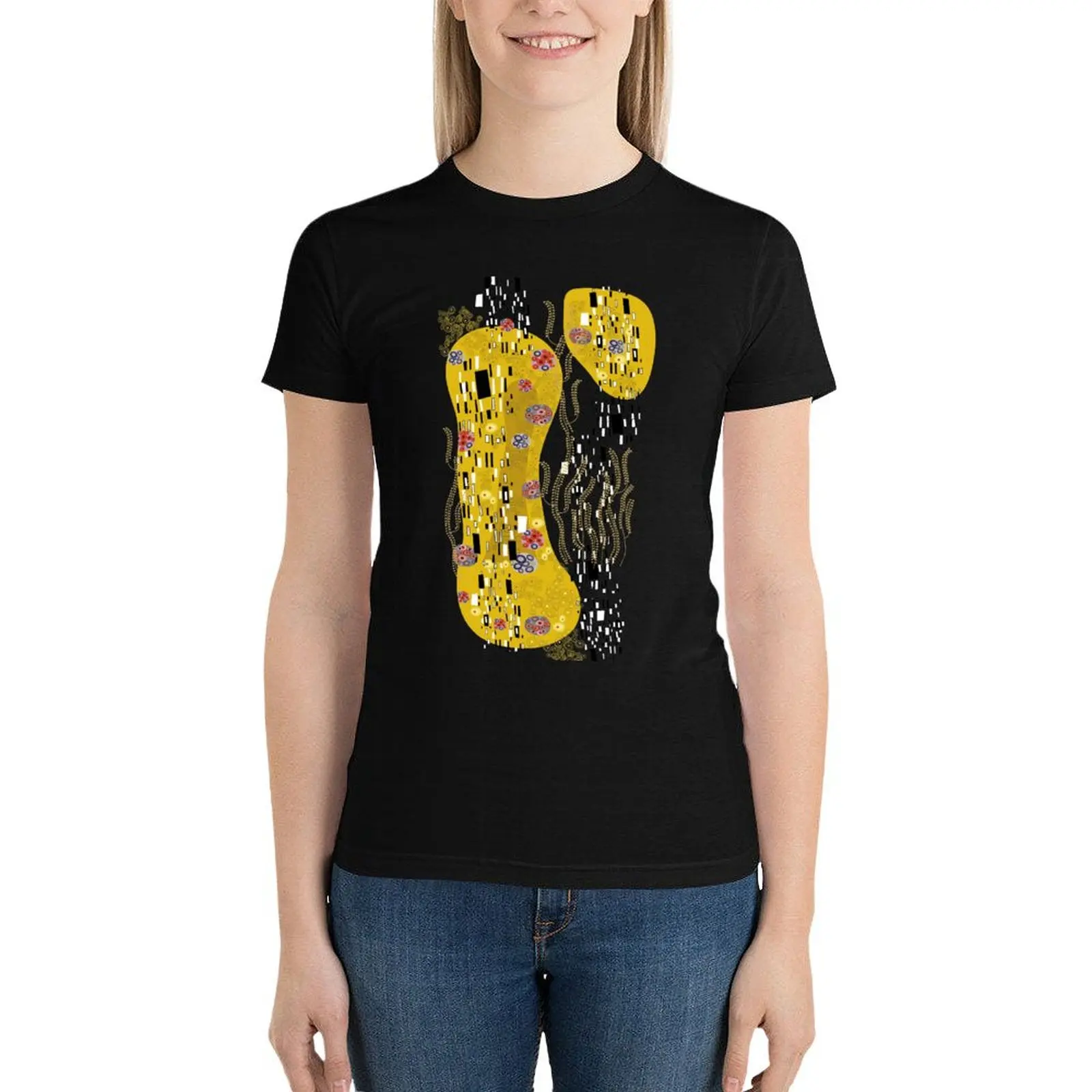 Klimt Art Nouveau Golden Art (Pattern Only) | 'The Kiss' Inspired fatfatin T-Shirt Blouse tops oversized t shirts for Women
Klimt Art Nouveau Golden Art (Pattern Only) | 'The Kiss' Inspired fatfatin T-Shirt Blouse tops oversized t shirts for Women