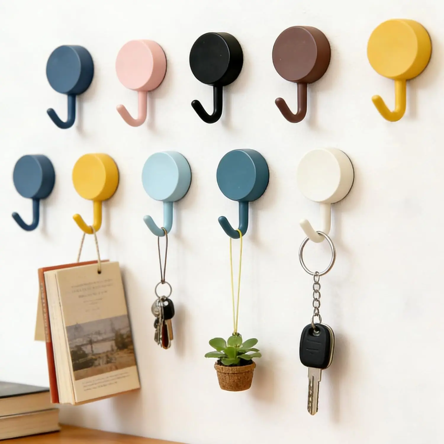 10 Pack Adhesive Hooks Cute Utility Hooks, Key Hooks for Wall Decorative, for Hanging Hat, Towel, Key, Towel Hook Wall Mount for Home, Kitchen, Bathroom, Office
10 Pack Adhesive Hooks Cute Utility Hooks, Key Hooks for Wall Decorative, for Hanging Hat, Towel, Key, Towel Hook Wall Mount for Home, Kitchen, Bathroom, Office