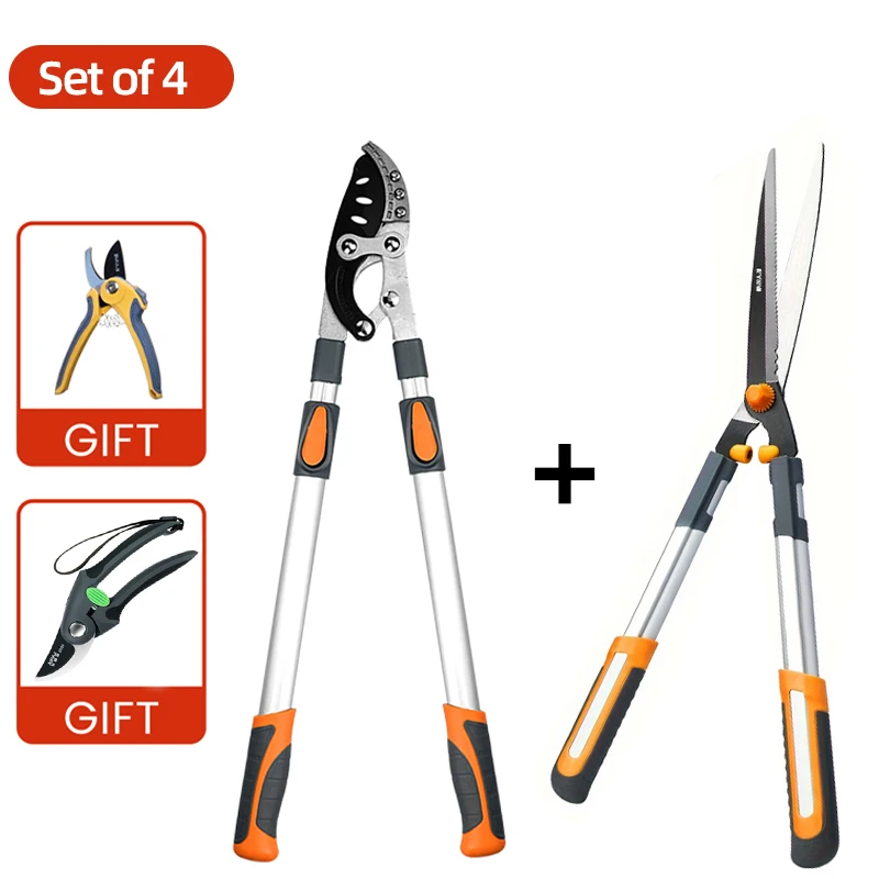 AIRAJ 4PCS Garden Tree Pruning Shears High Branch Pruning Tool Long Reach Aluminium Handle Picker Pruner Rough Garden Tools
AIRAJ 4PCS Garden Tree Pruning Shears High Branch Pruning Tool Long Reach Aluminium Handle Picker Pruner Rough Garden Tools
