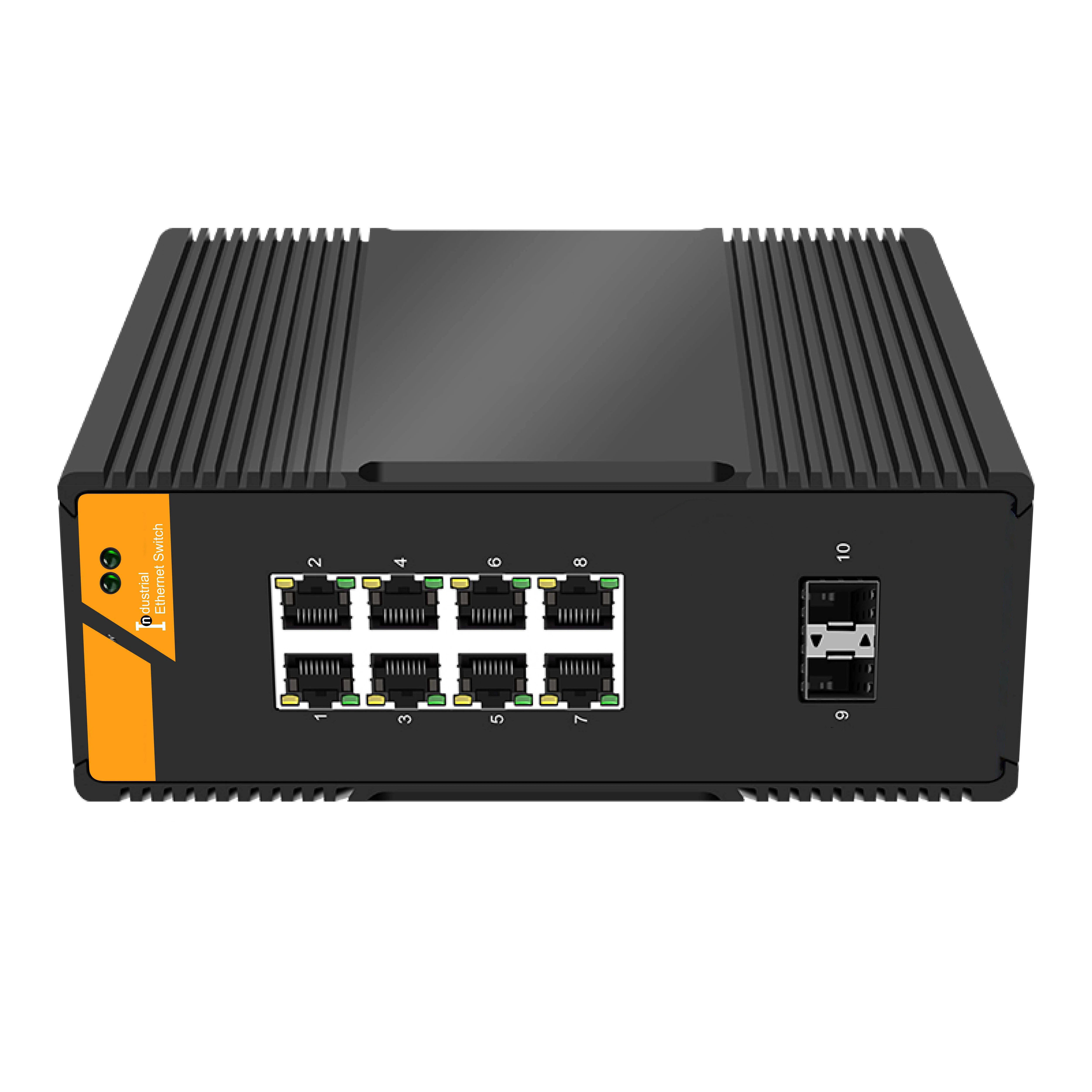 GIANTECH Industrial Gigabit 10-Port 10/100/1000Mbps 2XSFP Half-Duplex POE QoS LAN Ethernet Switch
GIANTECH Industrial Gigabit 10-Port 10/100/1000Mbps 2XSFP Half-Duplex POE QoS LAN Ethernet Switch