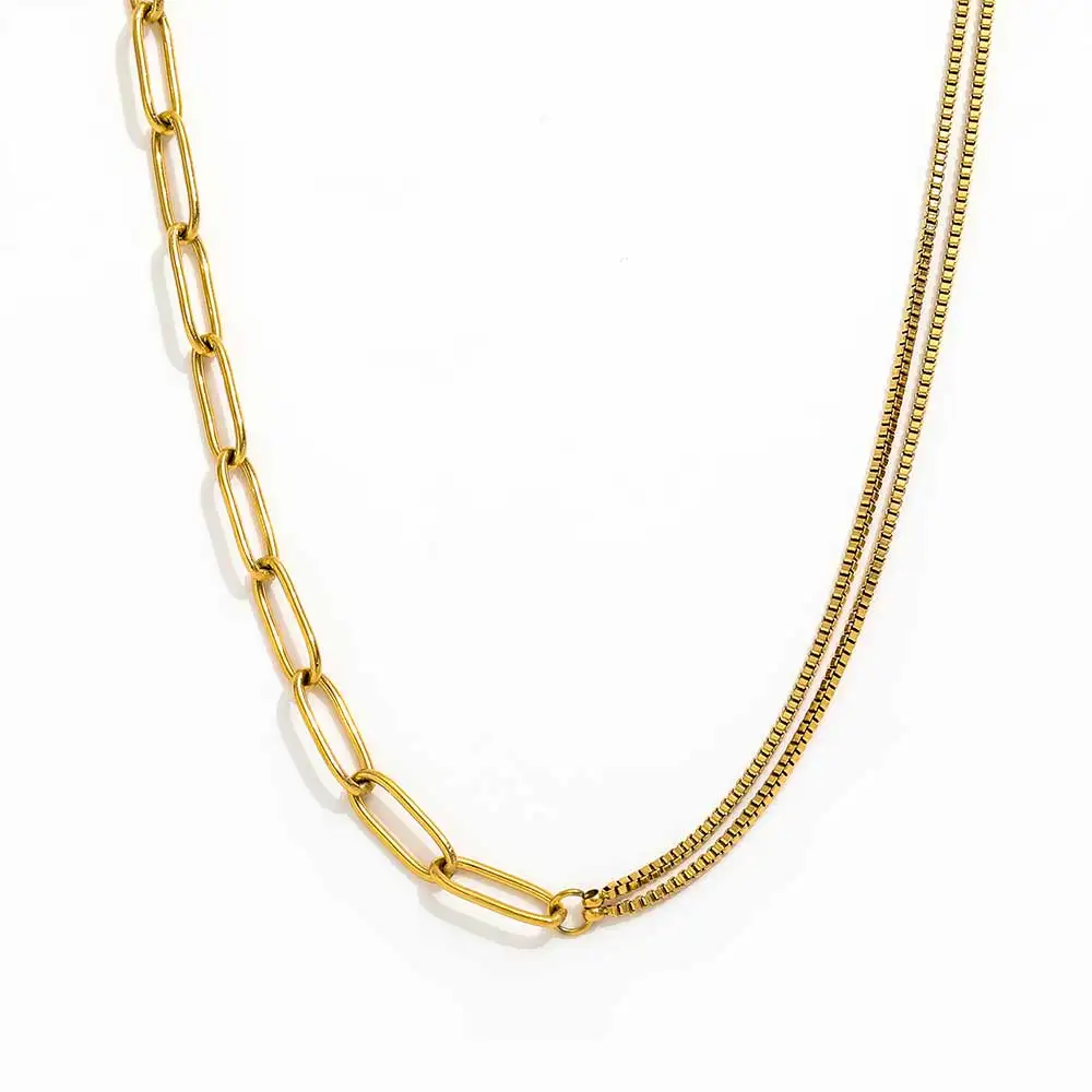 Joolim Jewelry High End PVD Wholesale No Fade Symple Short Splicing Chain Stylish Stainless Steel Necklace For Women
Joolim Jewelry High End PVD Wholesale No Fade Symple Short Splicing Chain Stylish Stainless Steel Necklace For Women