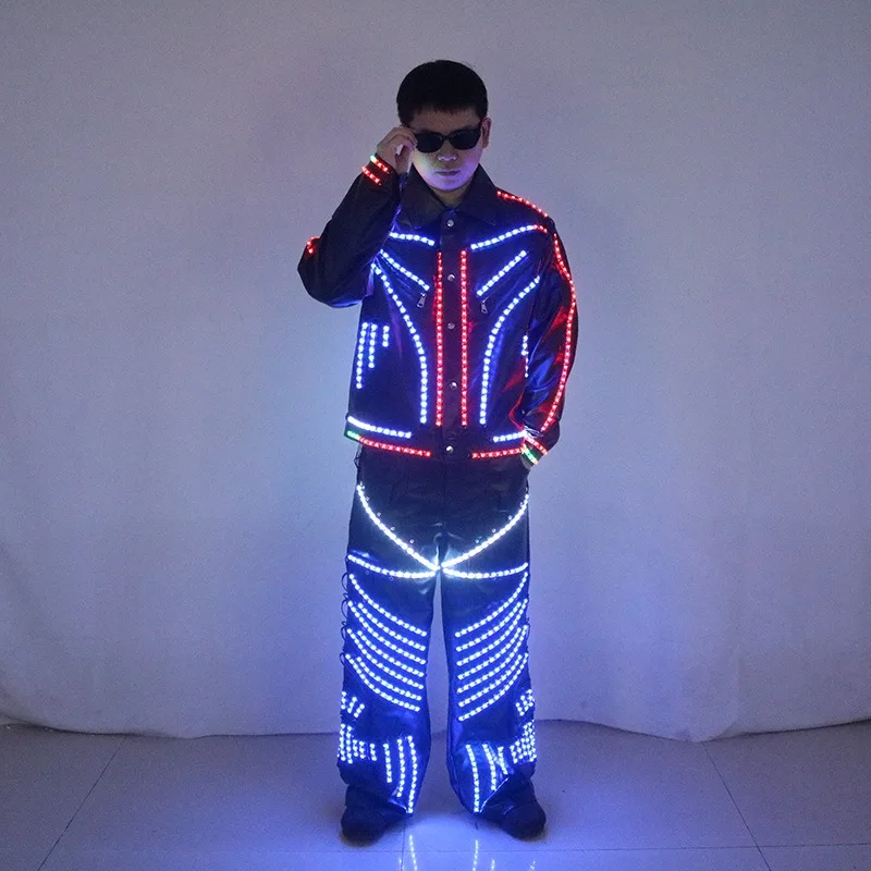 LED Luminous Robot Costume DJ Bar Stage Performance Outfit Nightclub Party Singer Glowing Clothing Halloween Cosplay Suit
LED Luminous Robot Costume DJ Bar Stage Performance Outfit Nightclub Party Singer Glowing Clothing Halloween Cosplay Suit