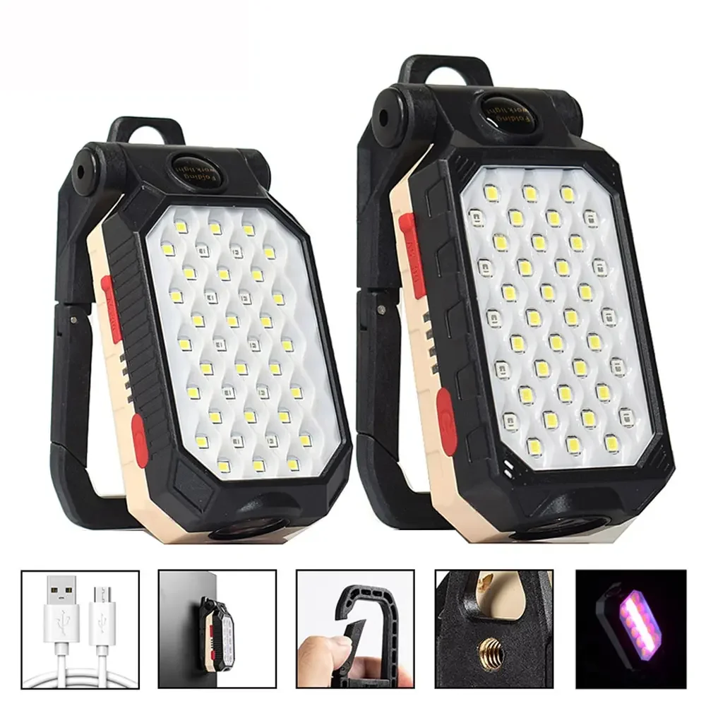 High Power LED Flashlight Rechargeable COB Work Light Adjustable Waterproof Camping Lantern Magnet With Power Display
High Power LED Flashlight Rechargeable COB Work Light Adjustable Waterproof Camping Lantern Magnet With Power Display