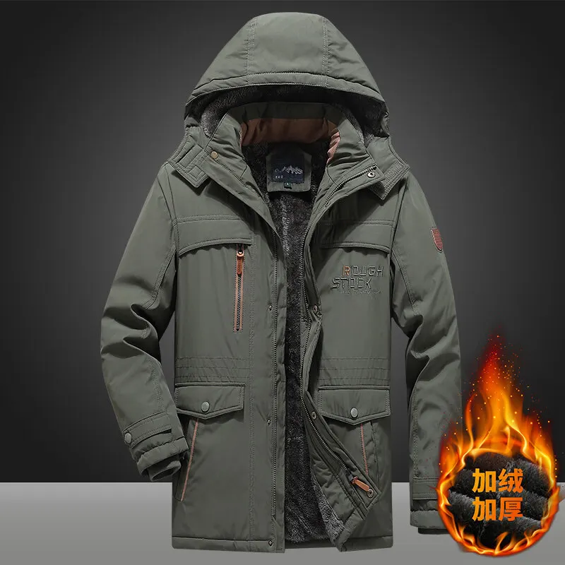 Down Jackets Military Parkas Men Fashion Casual Thick Jacket Men Windproof Hooded Parka Male Fur Collar Fleece Winter Parka
Down Jackets Military Parkas Men Fashion Casual Thick Jacket Men Windproof Hooded Parka Male Fur Collar Fleece Winter Parka