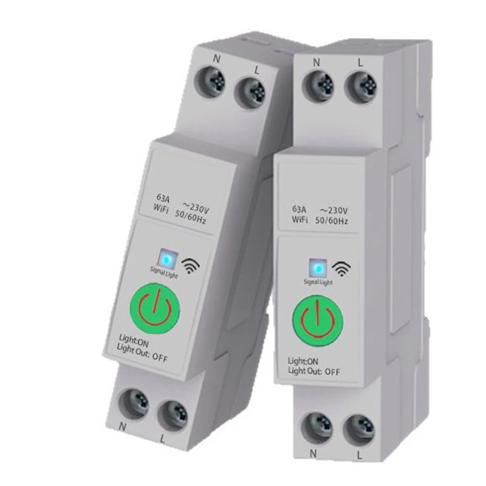 Smart Home DIN Rail Switch 63A WiFi Enabled with Remote Control Options via App or Voice and Real Time Power Usage Tracking
Smart Home DIN Rail Switch 63A WiFi Enabled with Remote Control Options via App or Voice and Real Time Power Usage Tracking