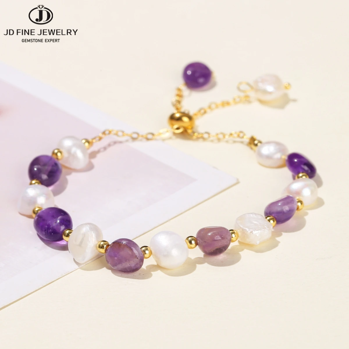 JD Natural Garnet Amethyst Real Pearl Bead Chain Bracelet Women Lucky Healing Adjustable Bracelet Bestfriend Birthday Party Gift
JD Natural Garnet Amethyst Real Pearl Bead Chain Bracelet Women Lucky Healing Adjustable Bracelet Bestfriend Birthday Party Gift