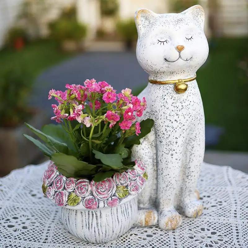 Cute cat duo animal decorative vintage flower pot planter for balcony
Cute cat duo animal decorative vintage flower pot planter for balcony