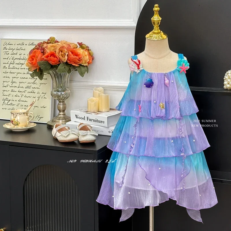 Cute Star Appliques Princess Vestidos 2-8Y Kids Girls Summer Mermaid Dress Contrast Color Spaghetti Strap A-line Dresses
Cute Star Appliques Princess Vestidos 2-8Y Kids Girls Summer Mermaid Dress Contrast Color Spaghetti Strap A-line Dresses