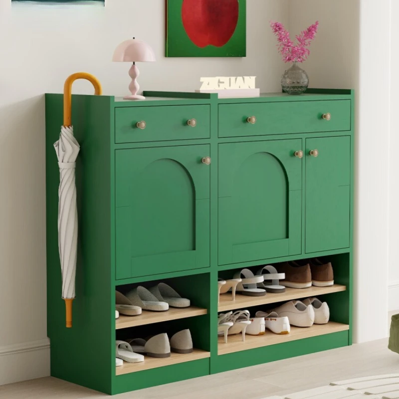 Green shoe cabinet, entrance, large-capacity storage for home use against the wall, decorative cabinet retro living room
Green shoe cabinet, entrance, large-capacity storage for home use against the wall, decorative cabinet retro living room