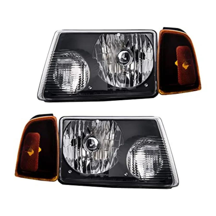 Headlights Assembly Compatible with 2001-2011 Ranger Black Housing Clear Lens Amber Reflector Halogen Headlamps Driver Passeng
Headlights Assembly Compatible with 2001-2011 Ranger Black Housing Clear Lens Amber Reflector Halogen Headlamps Driver Passeng