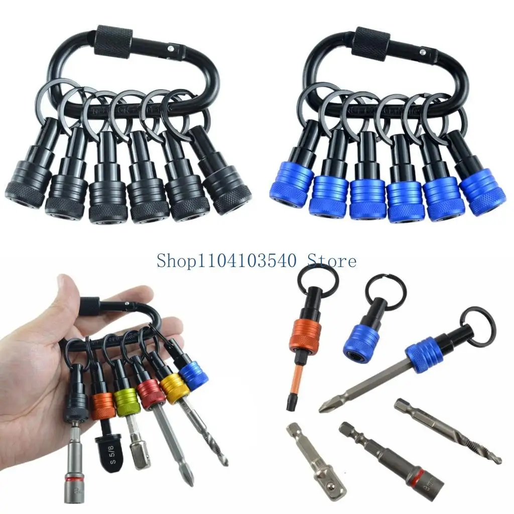 02DC 6Pcs 1/4inch Hex Shank Screwdriver Bit Holder Extension Rod Keychains Screw Adapter Drill Portable Handheld Bit Holder
02DC 6Pcs 1/4inch Hex Shank Screwdriver Bit Holder Extension Rod Keychains Screw Adapter Drill Portable Handheld Bit Holder