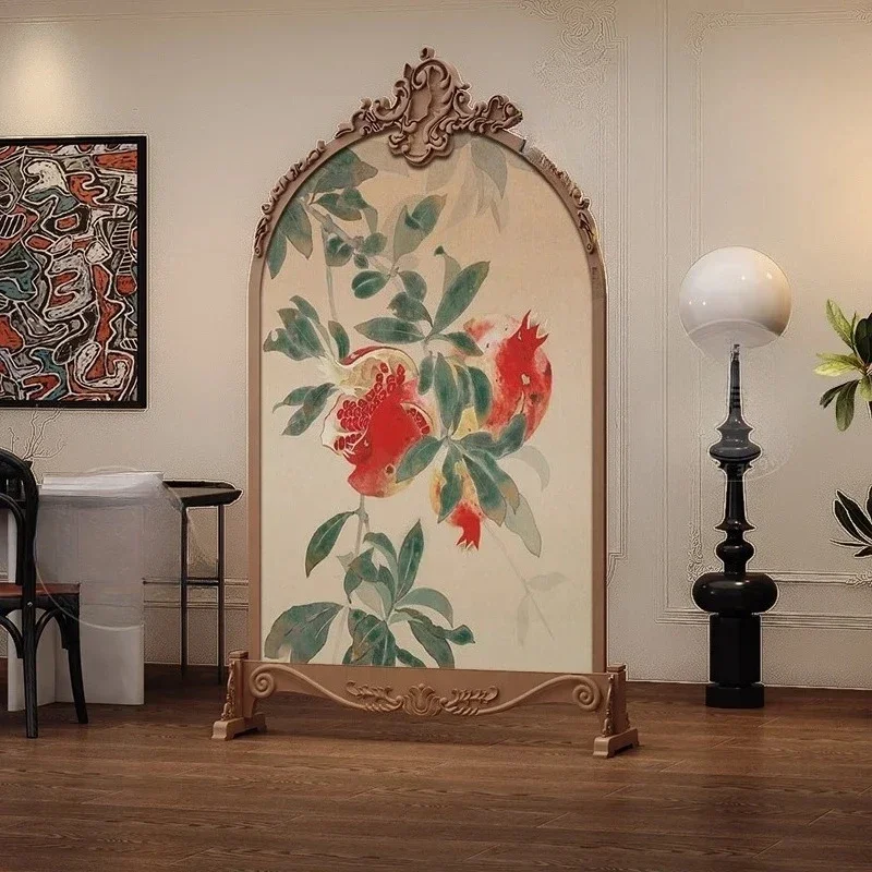 JJ medieval custom screen partition living room bedroom block entrance household solid wood carving flower seat screen
JJ medieval custom screen partition living room bedroom block entrance household solid wood carving flower seat screen