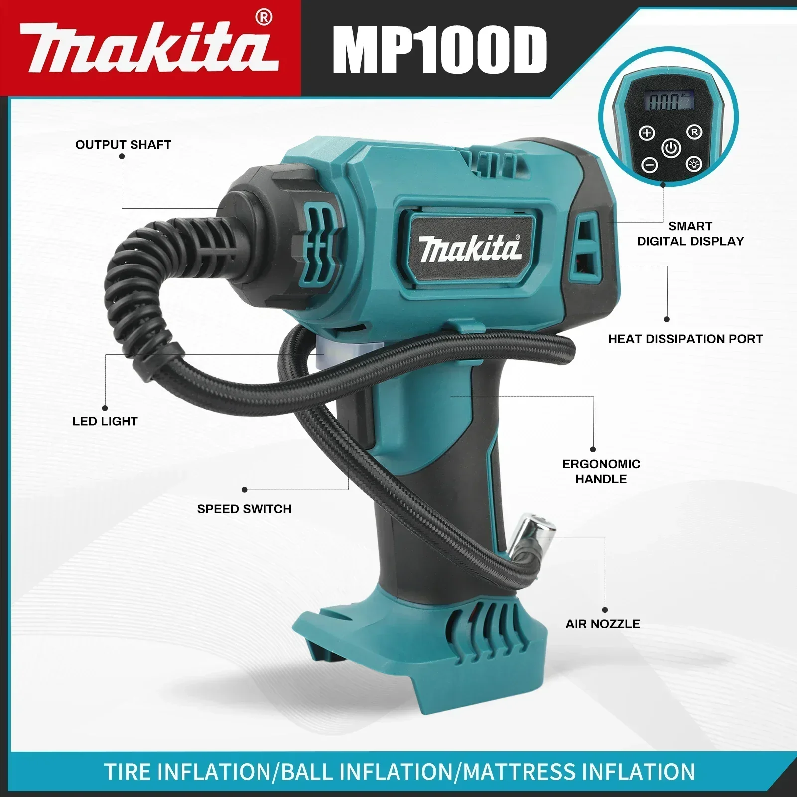 NEW 2026 Makita DYS60 Handheld Compressor,Cordless Tire Inflator,Electric Pump,Suitable for Makita 18V Lithium Battery
NEW 2026 Makita DYS60 Handheld Compressor,Cordless Tire Inflator,Electric Pump,Suitable for Makita 18V Lithium Battery