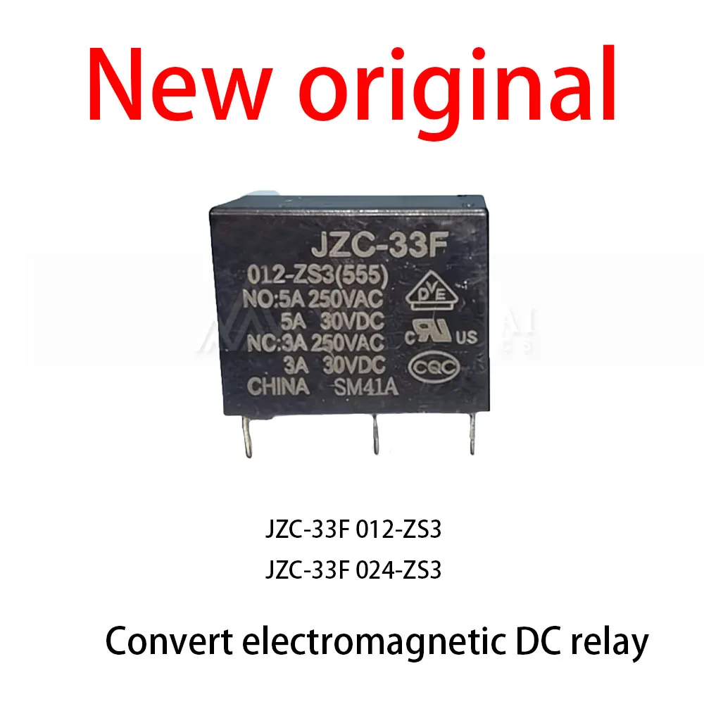 10Pcs/Lot New original JZC-33F 012-ZS3 JZC-33F 024-ZS3 Convert electromagnetic DC relay
10Pcs/Lot New original JZC-33F 012-ZS3 JZC-33F 024-ZS3 Convert electromagnetic DC relay