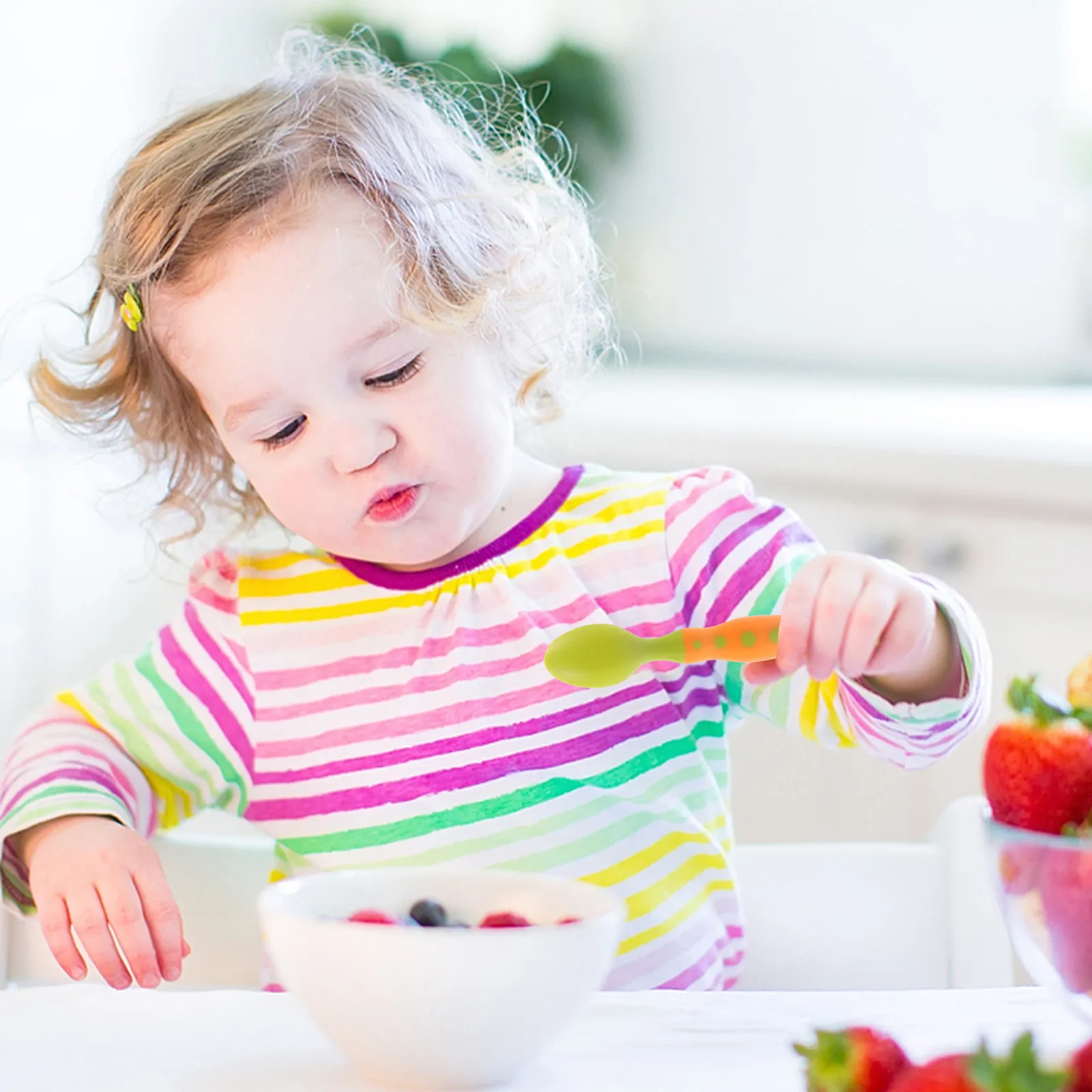 2Sets Baby Training Utensils Toddler Self Feeding Fork and Spoon Set Safe Reusable for 1 Year Old Kids Gift for Baby
2Sets Baby Training Utensils Toddler Self Feeding Fork and Spoon Set Safe Reusable for 1 Year Old Kids Gift for Baby