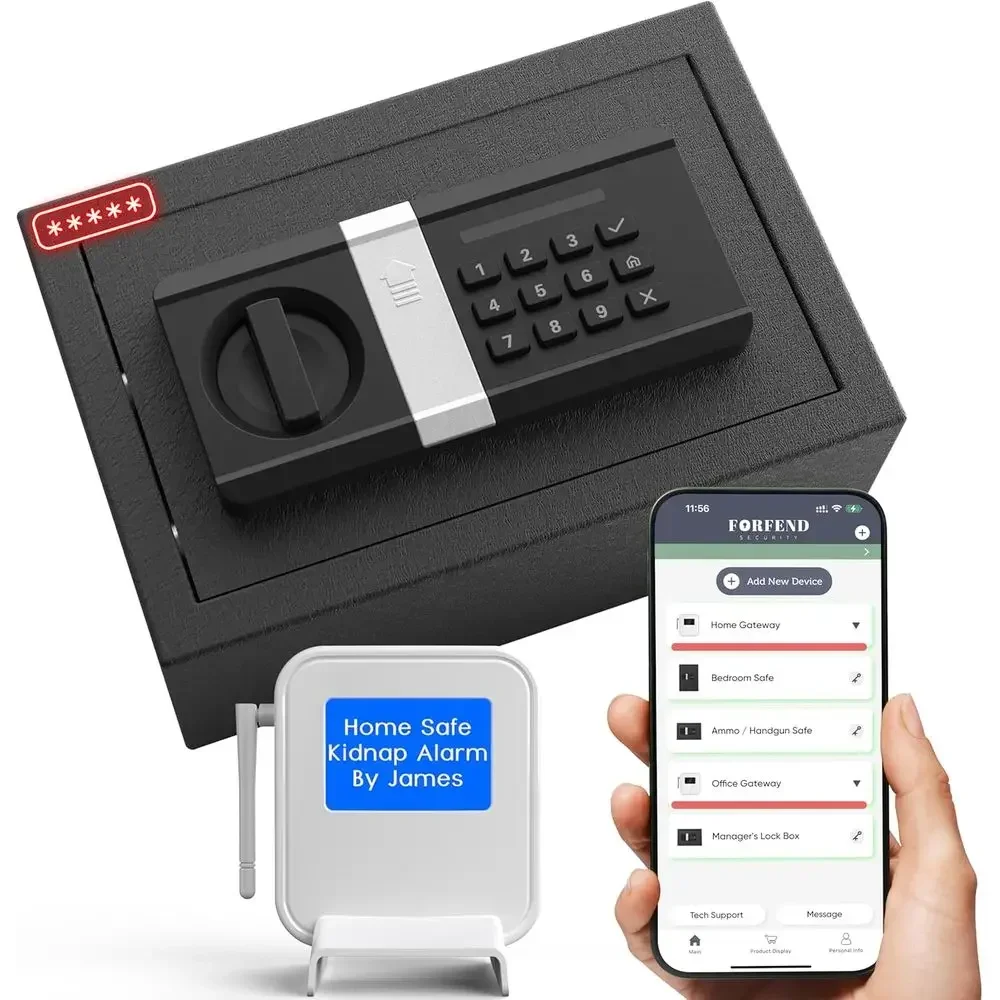 Smart Home Security System | App Unlock, Alarm, Voice Control, Emergency Alarm, Tamper Detection, Safe Lockbox, Digital Cash Box