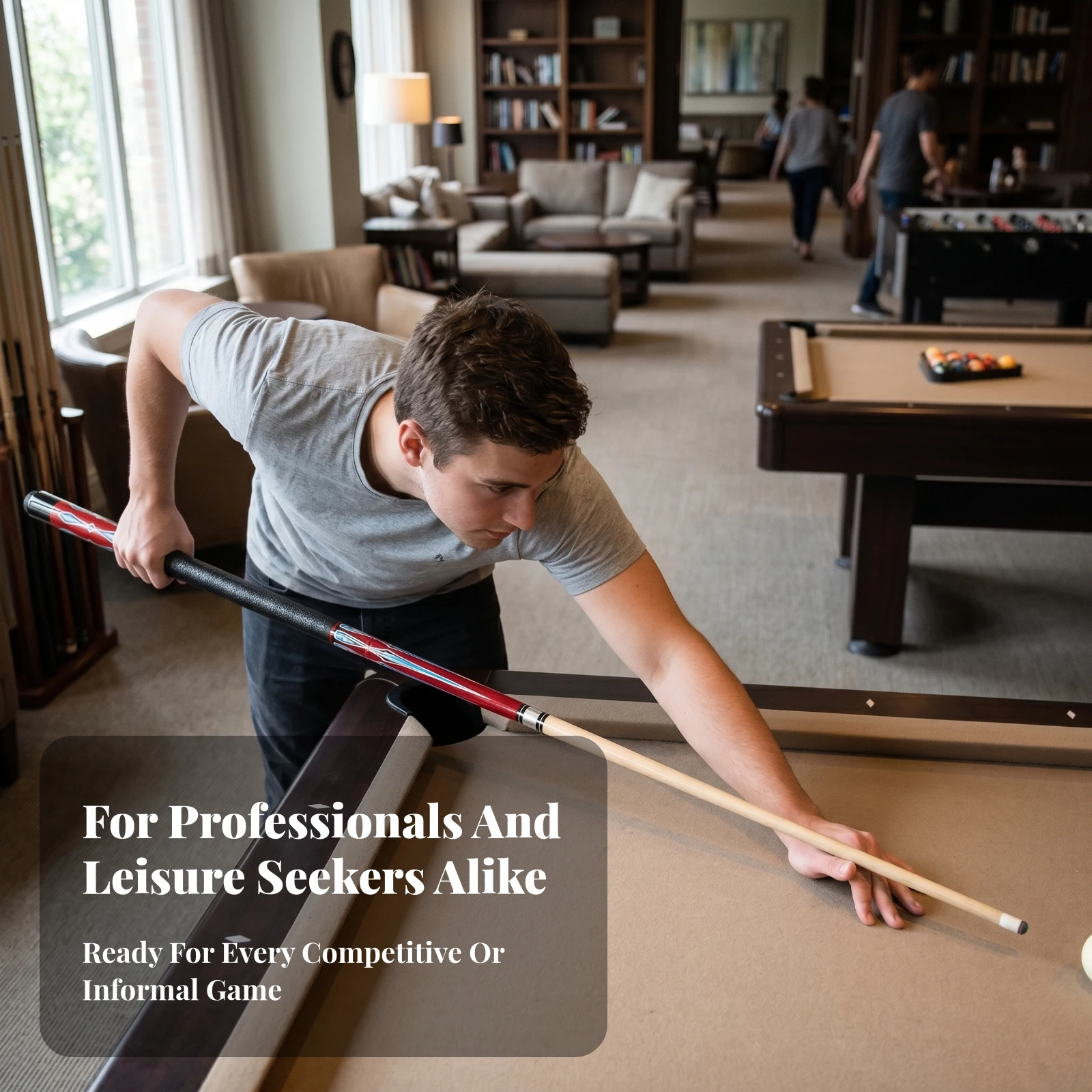 Sturdy Build Natural Wood Shaft Sports Gear Game Equipment Metal Joint Chinese Eight-Ball Cue Two-Piece Pool Cue
Sturdy Build Natural Wood Shaft Sports Gear Game Equipment Metal Joint Chinese Eight-Ball Cue Two-Piece Pool Cue