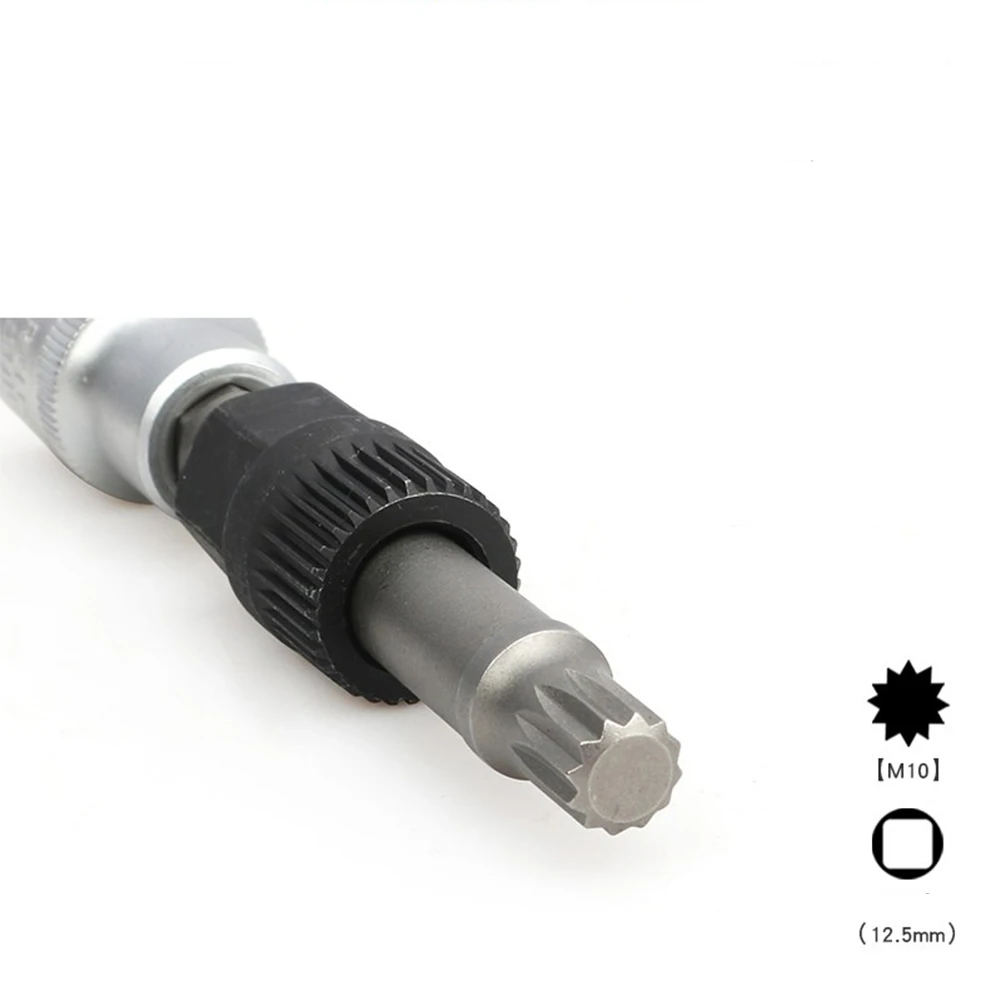 Alternator Clutch Pulley Removal Tool Featuring 33T Alternator Pulley Socket Bit Compatible with M10/T50 Torx Socket
Alternator Clutch Pulley Removal Tool Featuring 33T Alternator Pulley Socket Bit Compatible with M10/T50 Torx Socket