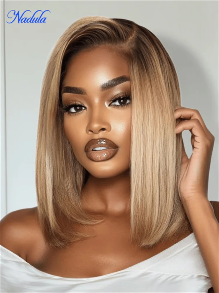 Nadula Blonde Bob Human Hair Wig With Brown Roots Silk Straight Short Glueless Bob Wig 7x5 Bye Bye Knots Pre Cut Lace Wig
Nadula Blonde Bob Human Hair Wig With Brown Roots Silk Straight Short Glueless Bob Wig 7x5 Bye Bye Knots Pre Cut Lace Wig