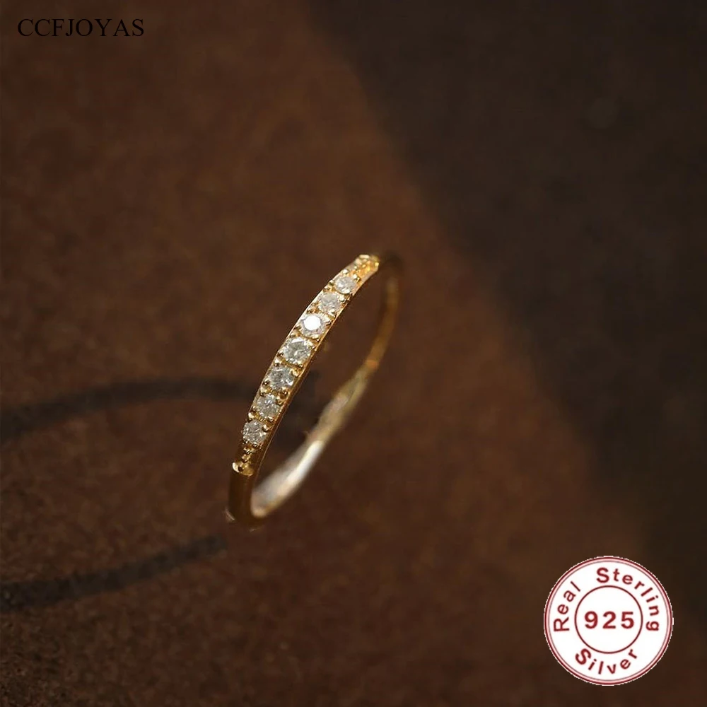CCFJOYAS 100% 925 Sterling Silver Single row of Sparkling Cubic Zirconia Rings for Women Wedding Party Fine Jewelry Gift
CCFJOYAS 100% 925 Sterling Silver Single row of Sparkling Cubic Zirconia Rings for Women Wedding Party Fine Jewelry Gift