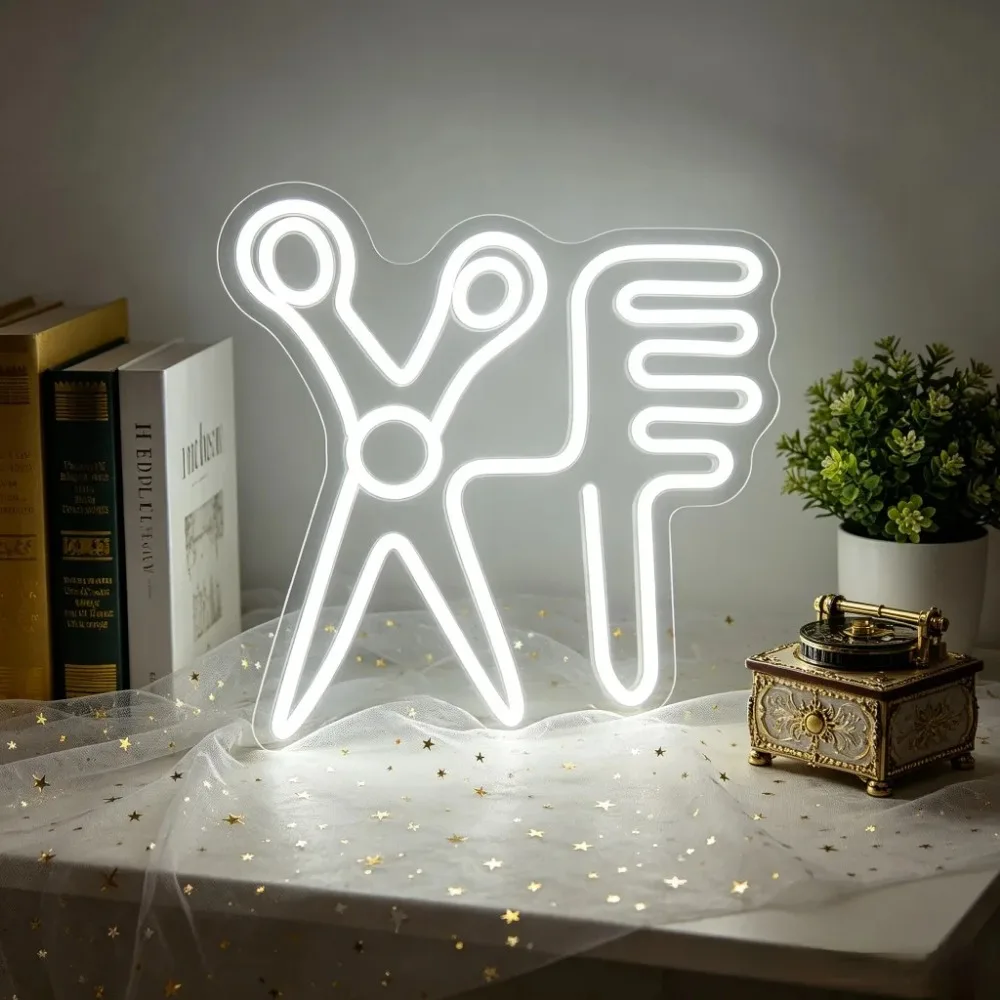 Barber Pole Scissors Comb Neon Sign for Wall Decor Dimmable USB Neon Light for Barbershop Salon Hairdresser Shop Window Decor
Barber Pole Scissors Comb Neon Sign for Wall Decor Dimmable USB Neon Light for Barbershop Salon Hairdresser Shop Window Decor