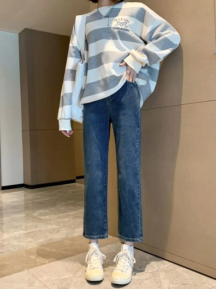 High Waist Straight Leg Denim Jeans Women's Spring Autumn High Rise XXS Size Nine Tube Pants Slimming Effect Deep Color
High Waist Straight Leg Denim Jeans Women's Spring Autumn High Rise XXS Size Nine Tube Pants Slimming Effect Deep Color