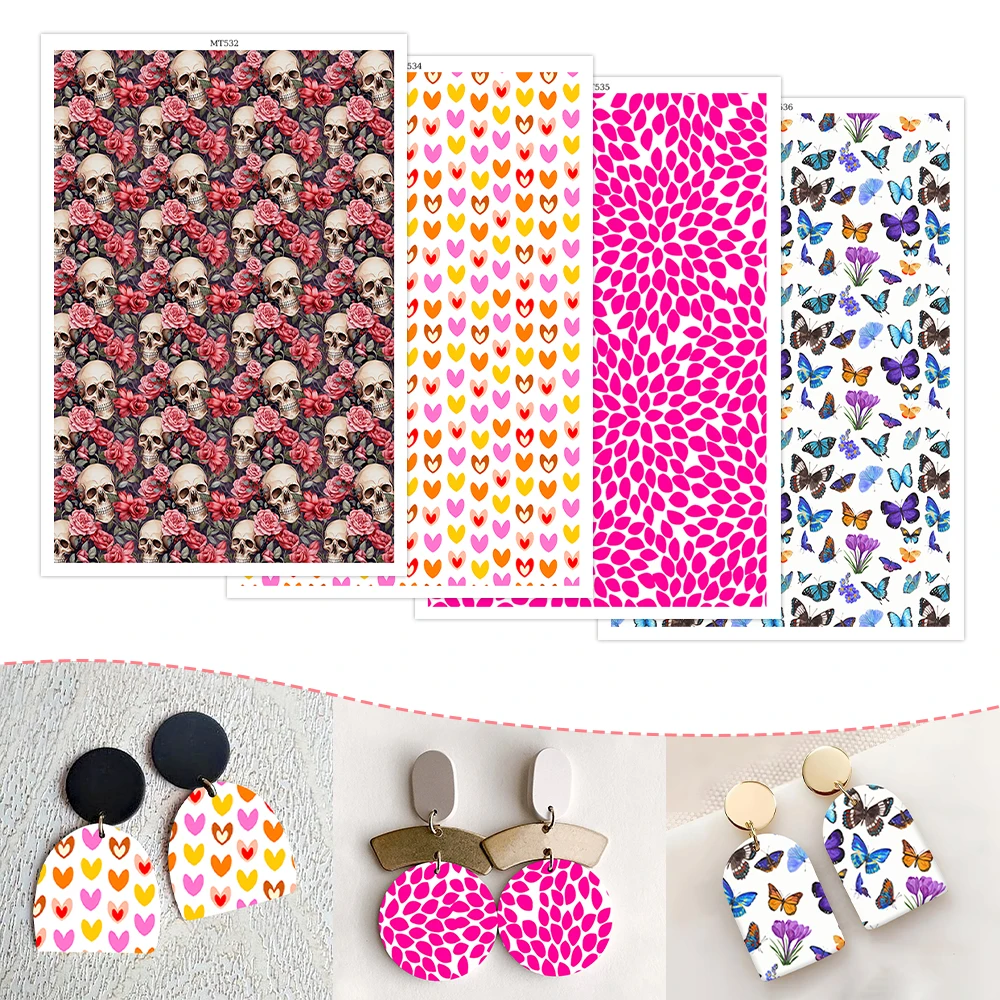 Skeleton Heart Butterfly Pattern Soft Ceramic Earrings Water Transfer Paper Sticker For Jewelry Making
Skeleton Heart Butterfly Pattern Soft Ceramic Earrings Water Transfer Paper Sticker For Jewelry Making