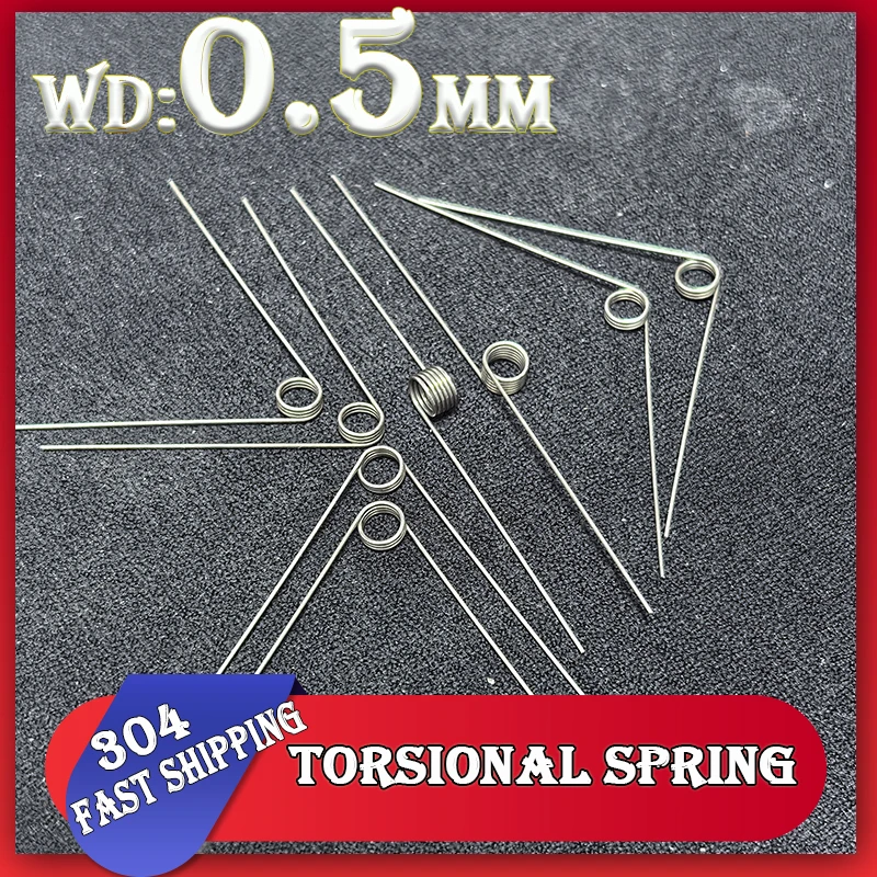 Wire Diameter 0.5mm 304 Stainless Steel Small Torsion Spring Torsion Hairpin Spring V-shaped Customizable 60/90/120/180 Degree
Wire Diameter 0.5mm 304 Stainless Steel Small Torsion Spring Torsion Hairpin Spring V-shaped Customizable 60/90/120/180 Degree