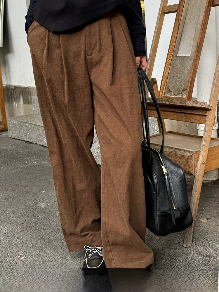 Brown Loose Retro Women's Casual Pants Straight Leg Wide Leg Trousers Autumn Fashion Beige Zipper Natural Waist Other Fabric
Brown Loose Retro Women's Casual Pants Straight Leg Wide Leg Trousers Autumn Fashion Beige Zipper Natural Waist Other Fabric