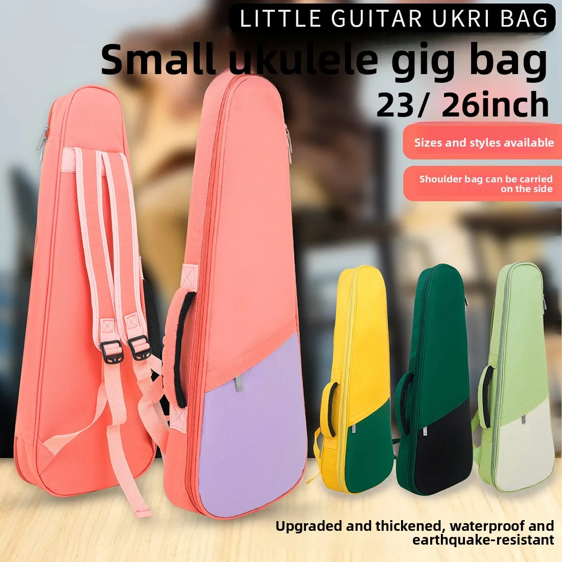 23 Inch 26 Inch Ukulele Bag Colorful Guitar Bag Padded Waterproof Backpack Ukelele Instrument Storage Bag For Ukulele
23 Inch 26 Inch Ukulele Bag Colorful Guitar Bag Padded Waterproof Backpack Ukelele Instrument Storage Bag For Ukulele