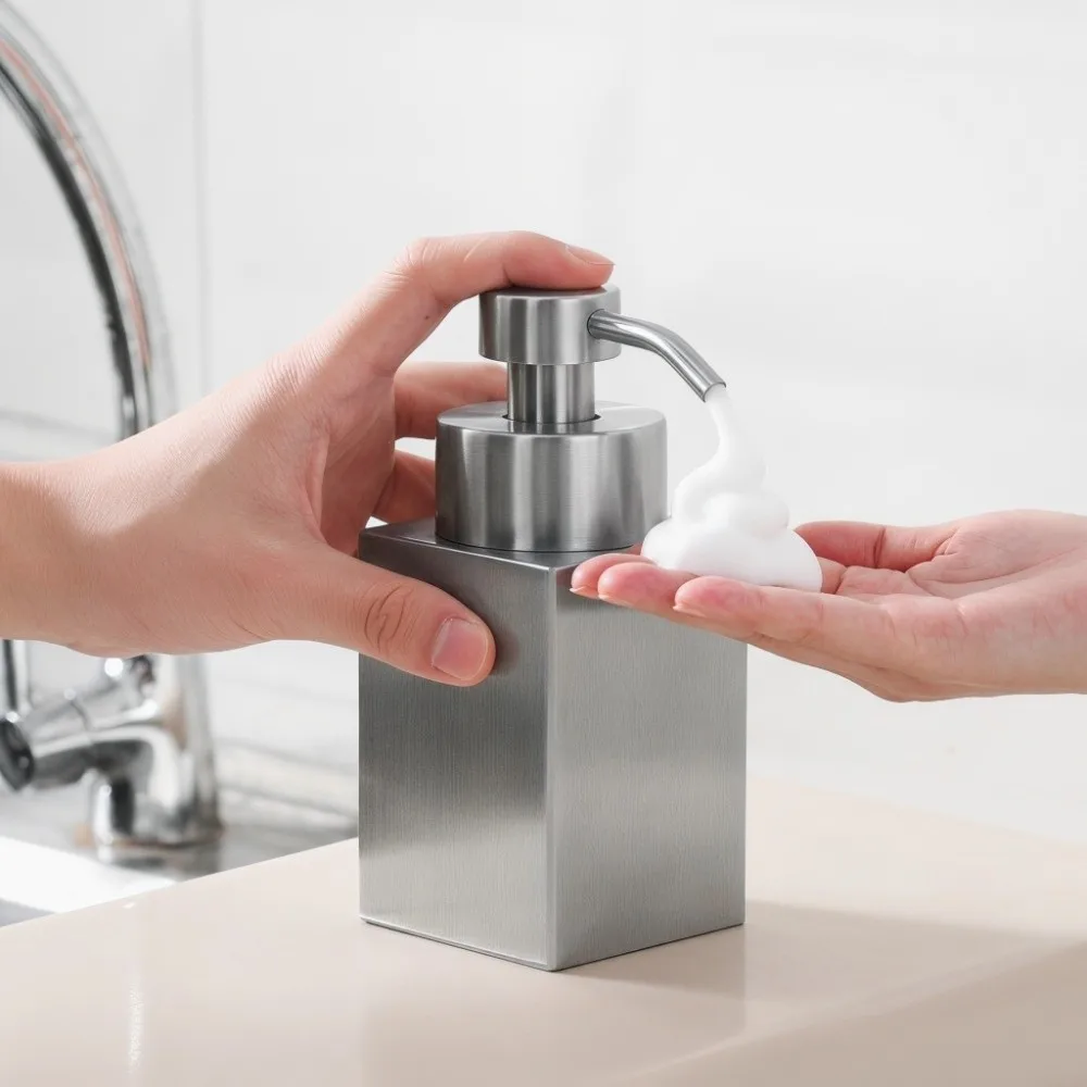 Stainless Steel PP Inner Tank Foaming Soap Dispenser Refillable Design Silver Liquid Soap Dispenser PP Pump Head Rust-Proof
Stainless Steel PP Inner Tank Foaming Soap Dispenser Refillable Design Silver Liquid Soap Dispenser PP Pump Head Rust-Proof