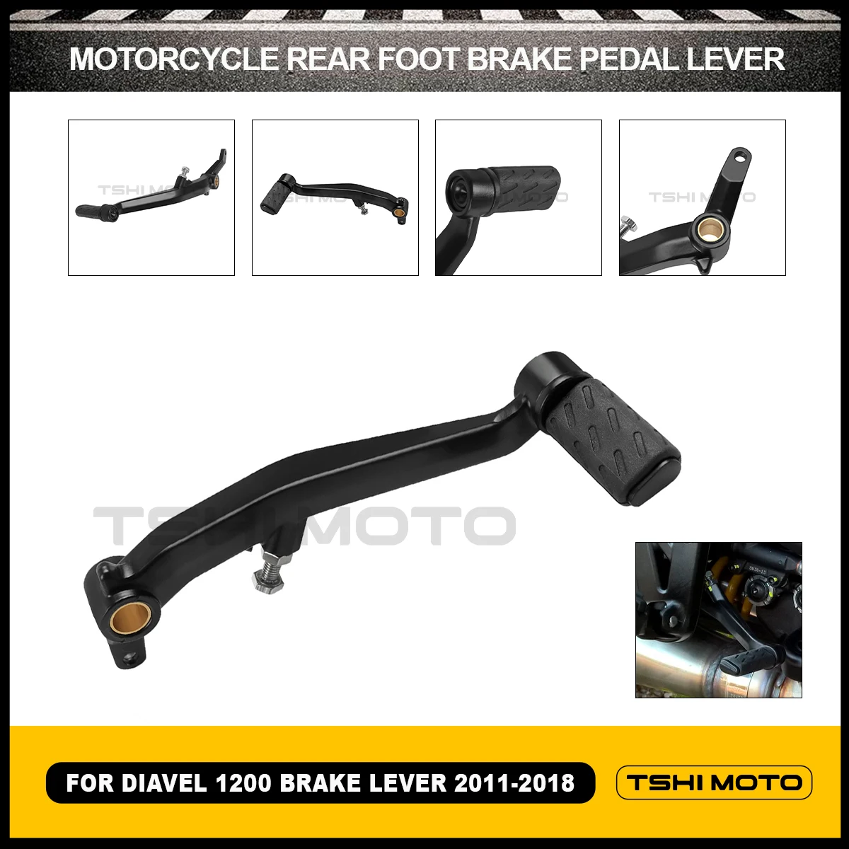 Rear Brake Foot Pedal Lever For Ducati Diavel 1200 2011-2015-2018Motorcycle Black Rubber Brake Lever Replacement Parts
Rear Brake Foot Pedal Lever For Ducati Diavel 1200 2011-2015-2018Motorcycle Black Rubber Brake Lever Replacement Parts