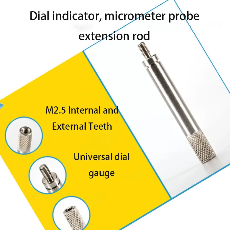 Universal M2.5 dial gauge, micrometer probe, extension rod, dial gauge connecting rod, CNC machine center accessories
Universal M2.5 dial gauge, micrometer probe, extension rod, dial gauge connecting rod, CNC machine center accessories