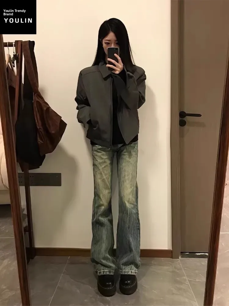 Мужские джинсы в стиле ретро, синие, прямые, зауженные, с расклешенным низом, джинсовые брюки, молодежные, модные, длинные, весенний сезон
Мужские джинсы в стиле ретро, синие, прямые, зауженные, с расклешенным низом, джинсовые брюки, молодежные, модные, длинные, весенний сезон