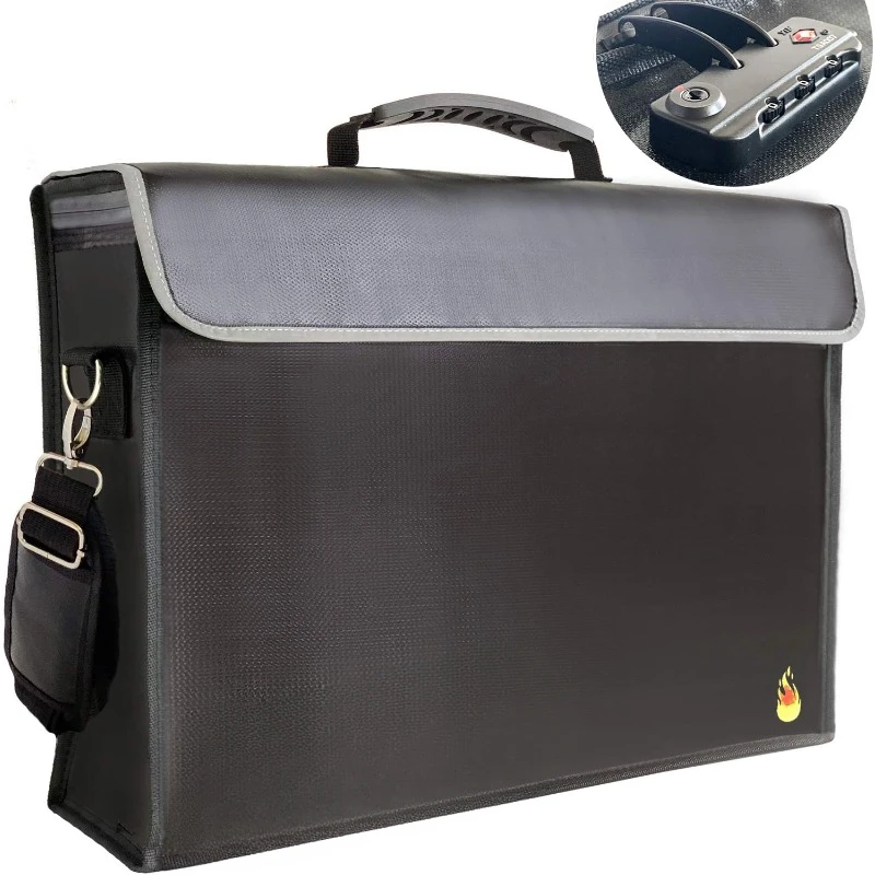 Fireproof and Waterproof Document Bag XXL 17.5x13x5 with Lock TSA for Travel, High-Viz Design, Fireproof Lock Box for Documents
Fireproof and Waterproof Document Bag XXL 17.5x13x5 with Lock TSA for Travel, High-Viz Design, Fireproof Lock Box for Documents